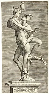 Merkur bortfører Psyche. Psyche set fra siden by Jan Harmensz. Muller