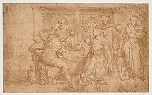 Middagen i Emmaus by Giovanni Battista Zelotti