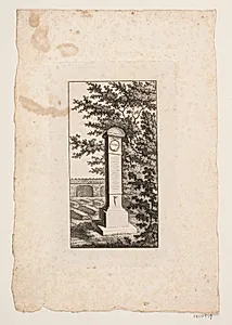 Mindestøtte for forfatteren Hans Vilhelm Riber by J.F. Clemens