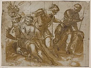 Minerva, Mars og Venus efter Jacopo Tintorettos maleri i Sala dell’Anticollegio, Dogepaladset, Venedig