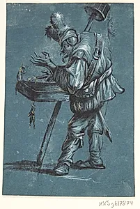 Miranda Bruce i arkadiske hyrdeklæder ved en grav (Miss Bruce an der Seite ihrer Freundin in arkadischer Schäfer-Kleidung) by Daniel Nikolaus Chodowiecki