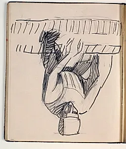 Modelstudier. Skitse til Slagelse-fresken "Den barmhjertige Samaritan" by Niels Larsen Stevns
