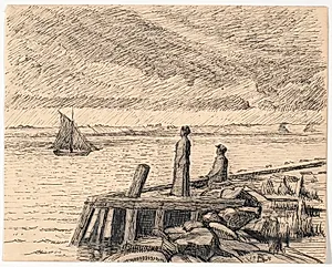 Molen ved Dyrnæs. Gråvejr
