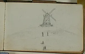 Mølle på en bakke by Niels Larsen Stevns