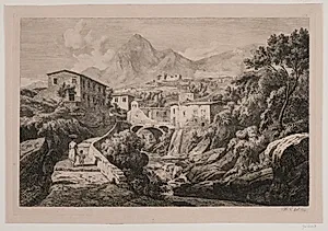Mølledam ved Amalfi by Hermann Carmiencke