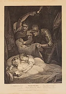 Mordet på Edward V og hans yngre bror, Hertugen af York. Fra William Shakespeares "Richard III", 4. akt, 3 scene by Francis Legat