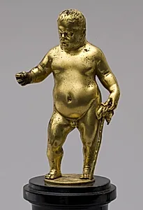 "Morgante, som blæser på en zink". (Zinken mangler). by Giambologna