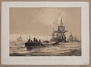 Morgen i Køgebugt efter slaget den 1. juli 1677 by Adolph Kittendorff