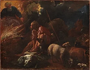 Moses og den brændende tornebusk by Lieven Mehus