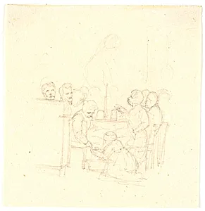 Motiv fra Finks Kaffehus by Wilhelm Bendz