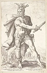 Mucius Scaevola by Hendrick Goltzius