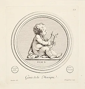 Musikkens genius by Madame de Pompadour