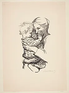 Mutter mit Kind auf dem Arm by Käthe Kollwitz
