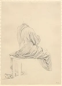 Nadveren - draperistudie til en af apostlene. by C.W. Eckersberg