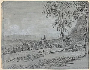 Næs Kirke i Hallingdal, set fra nordvest