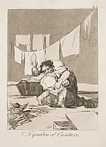 Når man har slået krukken itu by Francisco de Goya