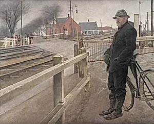 Når toget ventes. Jernbaneoverkørsel ved Roskilde Landevej