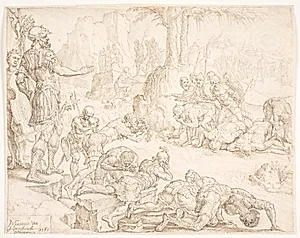 Nedskæringen af Gideon's hær by Maarten van Heemskerck