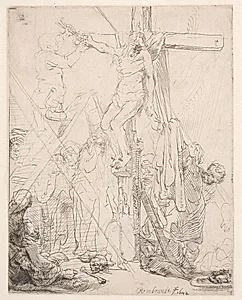 Nedtagelsen af korset. Skitse by Rembrandt van Rijn
