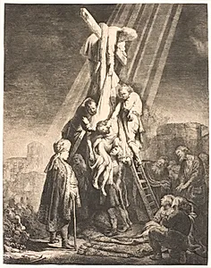 Nedtagelsen af korset by Rembrandt van Rijn