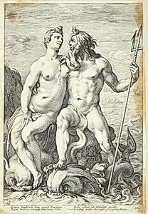 Neptun og Amfitrite by Jan Saenredam