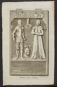 Niels Harbou og hustrus gravsten