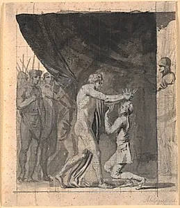 Niels Klim krones til kejser i Qvarma by Nicolai Abildgaard