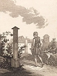 Niels Klim som løber i Potu by J.F. Clemens