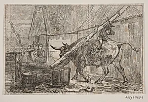Nissen Ridt paa Studen by H.C. Henneberg