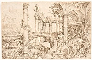 Noa bespottes af Kam by Maarten van Heemskerck