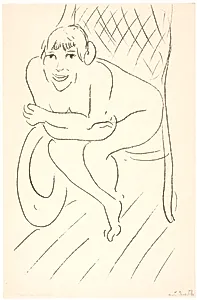 Nøgen kvinde i gyngestol by Henri Matisse