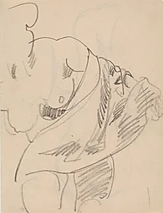 Nøgen kvinde med draperi by J.A. Jerichau (II)