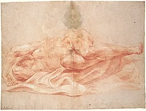 Nøgen mand by Giovanni Battista Gaulli