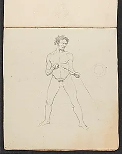 Nøgen mandlig model by Jørgen Roed