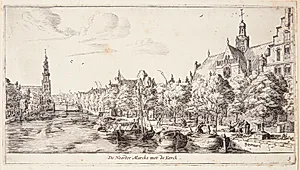 Noordermarkt med Noorderkerk by Reinier Zeeman