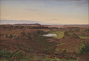 Nordsjællandsk landskab. Eftermiddagsbelysning