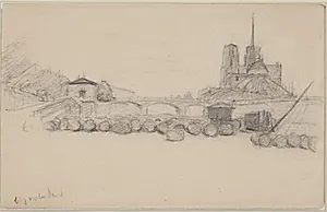 Notre Dame set fra øst by Albert Gottschalk