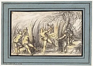 Nymfer jages af satyrer
