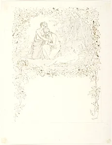 Nymferne finder Eros sovende by Lorenz Frølich