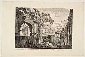 Octavia's Portico, set indefra by Giovanni Battista Piranesi