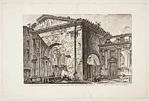 Octavia's Portico, set udefra by Giovanni Battista Piranesi