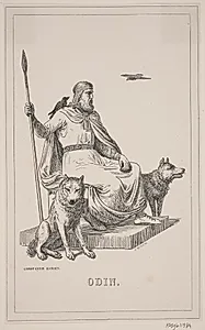 Odin. Illustration til Fabricius' Danmarks historie 1, 112.