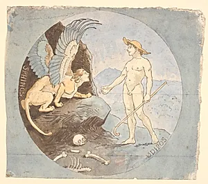 Ødipus og sfinxen by Niels Skovgaard