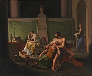 Odysseus' hjemkomst. Motiv fra Odysséen XIX sang