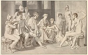 Odysseus hos Alkinoos beretter om sit liv by C.W. Eckersberg