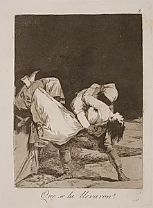 Og de slæber hende bort by Francisco de Goya