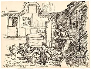 Og pigen, som skulde give Dyrene Æde... by Fritz Syberg