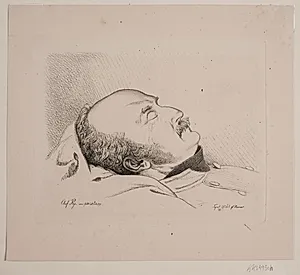 Olaf Rye som lig by Vilhelm Kyhn