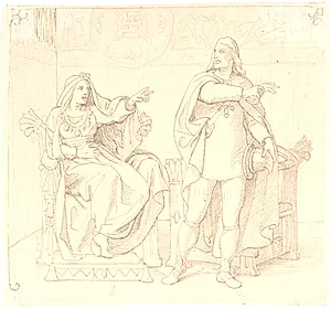 Olaf Tryggvesen og Sigrid Storraade by Lorenz Frølich