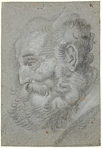 Oldingehoved, profil mod venstre by Heinrich Dittmers